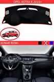 Opel Combo C 2001-2011 İçin Uygun Torpido Koruma Halısı Siyah Kenar Renk Kırmızı