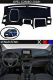 Opel Corsa D 2007-2014 İçin Uygun Torpido Koruma Halısı Siyah Kenar Renk Siyah