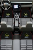 Opel Araç ile Uyumlu Oto Halı Paspas & Dijital Baskılı Sarı Boyun Yastığı & Opel Oto Aksesuar Seti