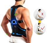 Ankaflex Erkek Bel Kemeri Manyetik Spor Korse Dik Duruş Korsesi Manyetik Bel Omuz Sırt Desteği Korse