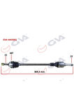 Komple Aks Sağ Peugeot 106 Iı 1.4i 96-02 Abs Li 48diş 809mm
