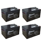 ORBUS 4'LÜ PAKET 12Volt 12 AMPER AGM AKÜ EBATLAR: 150x97x95mm