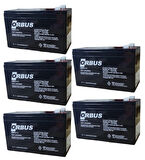 ORBUS 12V 7,2 Ah AMPER AGM JEL ORBUS AKÜ  5 li paket