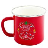 Orcamp Retro Emaye Kupa Bardak Kırmızı Summer Camp 330 cc