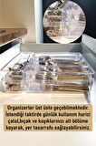 5 adet Organizer Seti Modüler Düzenleyici 1 Kepçelik 4 Kaşıklık Boyutu Set