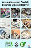 6 adet Organizer Seti Modüler Düzenleyici 2 Kepçelik 4 Kaşıklık Boyutu Set