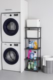 Siyah 5 Katlı 33X40 Ekstra Geniş Düzenleyici Mutfak Banyo ve Kiler Rafı