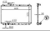 Oris BHN168016 Radyatör Brazing A M 375X668X16 Civic I1.8I-2.4I 2012 1.6L D-Tec 2014 681377 19010R1BA51