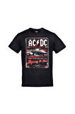 Unisex Siyah Ac Dc Speed Shop T-Shirt