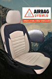 Kia Ceed Sportywagon Concept Plus 1.6 Dizel 136 2018 Trend Serisi uyumlu 5 koltuk Tay Tüyü Oto Koltuk KılıfıSİYAH-BEJ