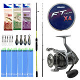 Yek Outdoor Hazır Tekne Oltası Seti Okuma Orata Tekne Kamışı 202cm 150-200gr 2 Parça Olta Kamışı&Okuma Tomcat 8000 6+1bb Olta Makinesi