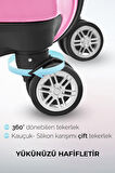 Polo&Sky Spring Model Pembe Renk Orta Boy Valiz Bavul