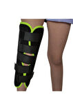 Çocuk diz immobilizer 35 cm, pediatrik diz bacak sabitleyici, balenli dizlik (metal çubuklu)