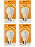 Osaka 10W (75W) 6500K (Beyaz Işık) E27 Duylu Dim Edilebilir Led Ampul (4 Adet)