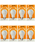 Osaka 10W (75W) 6500K (Beyaz Işık) E27 Duylu Dim Edilebilir Led Ampul (8 Adet)