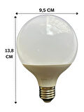 Osaka 15W (100W) 6500K (Beyaz Işık) E27 Duylu G95 Led Glop Ampul (8 Adet)