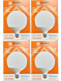 Osaka 15W (100W) 3000K (Günışığı) E27 Duylu G95 Led Glop Ampul (4 Adet)