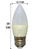Osaka 7W (50W) 6500K (Beyaz Işık) E27 Duylu (Kalın Duy) Mum Led Ampul