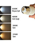 (2 Adet) Osaka 9W (70W) Beyaz Işık E27 Duylu (Kalın Duy) Led Ampul