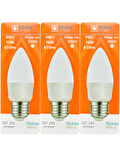 (3 Adet) Osaka 9W (70W) Beyaz Işık E27 Duylu (Kalın Duy) Led Ampul