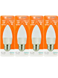 (4 Adet) Osaka 9W (70W) Beyaz Işık E27 Duylu (Kalın Duy) Led Ampul
