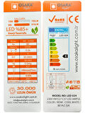 (5 Adet) Osaka 9W (70W) Beyaz Işık E27 Duylu (Kalın Duy) Led Ampul