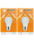 (2 Adet) Osaka 7W (50W) Beyaz Işık E27 Duylu (Kalın Duy) Led Ampul