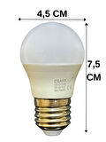 (3 Adet) Osaka 7W (50W) Beyaz Işık E27 Duylu (Kalın Duy) Led Ampul