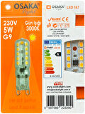 (3 Adet) Osaka 5W 3000K (Sarı Işık) G9 Duylu Led Kapsül Ampul