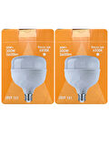 (2 Adet) Osaka 50W (300W) Beyaz Işık E27 Duylu (Kalın Duy) Led Torch Ampul
