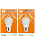 (2 Adet) Osaka 7W (50W) Sarı Işık E27 Duylu (Kalın Duy) Led Mini Ampul