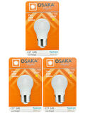(3 Adet) Osaka 7W (50W) Sarı Işık E27 Duylu (Kalın Duy) Led Mini Ampul
