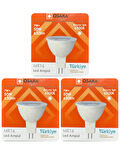 (3 Adet) Osaka 7W (50W) Beyaz Işık (6500K) G4 Duylu (İğne Bacak) Led Çanak Ampul