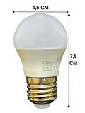(1 Adet) Osaka 7W (50W) Beyaz Işık (6500K) E27 Duylu (Kalın Duy) Led Mini Ampul