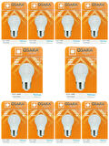 (10 Adet) Osaka 7W (50W) Beyaz Işık (6500K) E27 Duylu (Kalın Duy) Led Mini Ampul