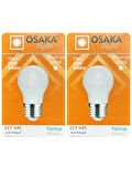 (2 Adet) Osaka 7W (50W) Beyaz Işık (6500K) E27 Duylu (Kalın Duy) Led Mini Ampul