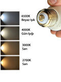 (3 Adet) Osaka 7W (50W) Beyaz Işık (6500K) E27 Duylu (Kalın Duy) Led Mini Ampul