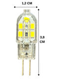 (3 Adet) Osaka 2W Beyaz Işık (6500K) G4 Duylu (İğne Bacak) Led Kapsül Ampul