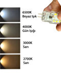 (5 Adet) Osaka 3W Beyaz Işık (6500K) G4 Duylu (İğne Bacak) Led Kapsül Ampul