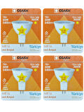 (4 Adet) Osaka 12Volt 7W (50W) Sarı (3000K) GU5.3 Duylu (İğne Bacak) Led Spot Ampul
