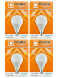 (4 Adet) Osaka 7W (50W) Sarı Işık E14 Duylu (İnce Duy) Led Mini Ampul