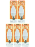 (5 Adet) Osaka 7W (50W) Beyaz Işık (6500K) E14 Duylu (İnce Duy) Led Mum Ampul