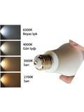 (4 Adet) Osaka 18W (120W) Sarı Işık (3000K) E27 Duylu (Kalın Duy) Led Ampul