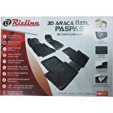 Rizline Audi A3 Sed 2013-2020 3D Bagaj Havuzu ve Paspas Bej