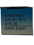 Osram 64623 HLX 100W 12V GY6.35 Duylu EVA Halojen Ampul (4 Adet)