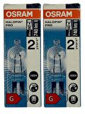 Osram Halopin Pro 50W (60W) 2800K (Sarı Işık) G9 Duylu Halojen Ampul (2 Adet)