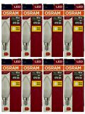 Osram 4,9W (40W) 2700K (Sarı Işık) E14 Duylu Led Ampul (8 Adet)