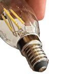 Osram 4W (40W) 6500K (Beyaz Işık) E14 Duylu Eski Tip Görünümlü Led Ampul (8 Adet)