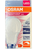 Osram Parathom 8.8W (60W) 2700K (Sarı Işık) E27 Duylu Dim Edilebilir Led Ampul
