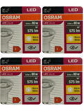 (4 Adet) Osram 6.9W (80W) 2700K (Sarı Işık) GU10 Duylu Led Spot Ampul